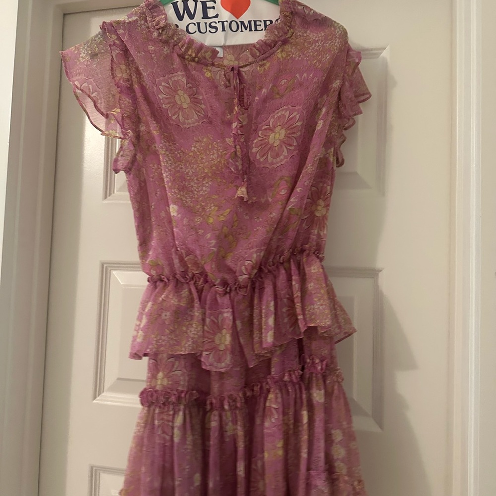 Misa Los Angeles Pink Floral Mini Dress
